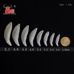 Ecru White Brown More size Tooth Natural Bone Beads Pendant For Jewelry Making Fashion beads Accessories 20~35mm, Hole: 1.5