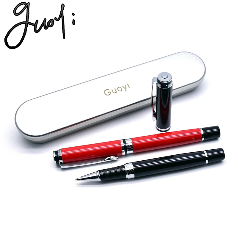 Guoyi Q033 luxury Eenvoudige Business Examen Metal high-end  gifts Mass customization logo signature Gel pen Journal Levert