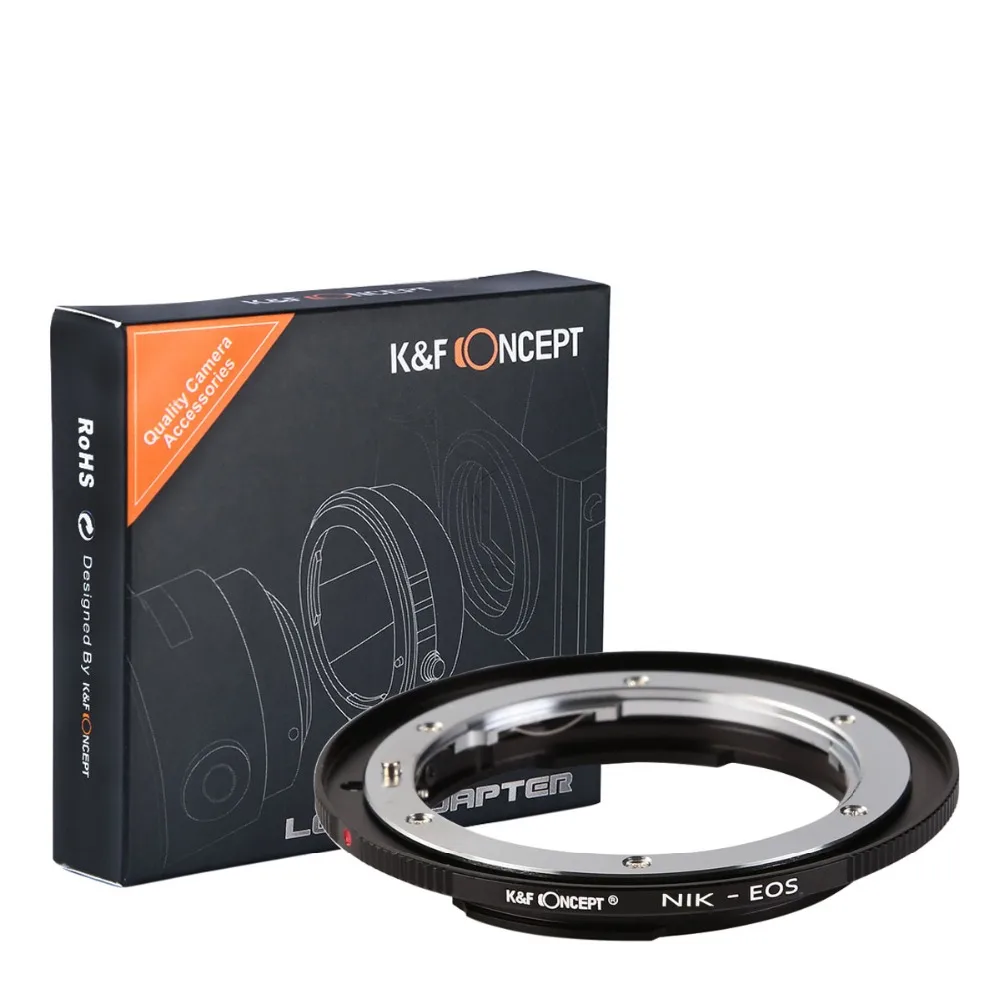 K&F CONCEPT Camera Lens Mount Adapter Ring for Nikon F AI Ai-S Lens to for Canon for EOS EF Camera Body 600D 60D 5D 500D