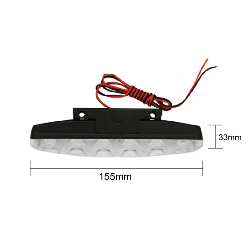 SUNKIA intensywna biała 5050-6SMD 6W uniwersalne światła samochodowe do jazdy dziennej lampa samochodowa DRL światło pomocnicze W dzień