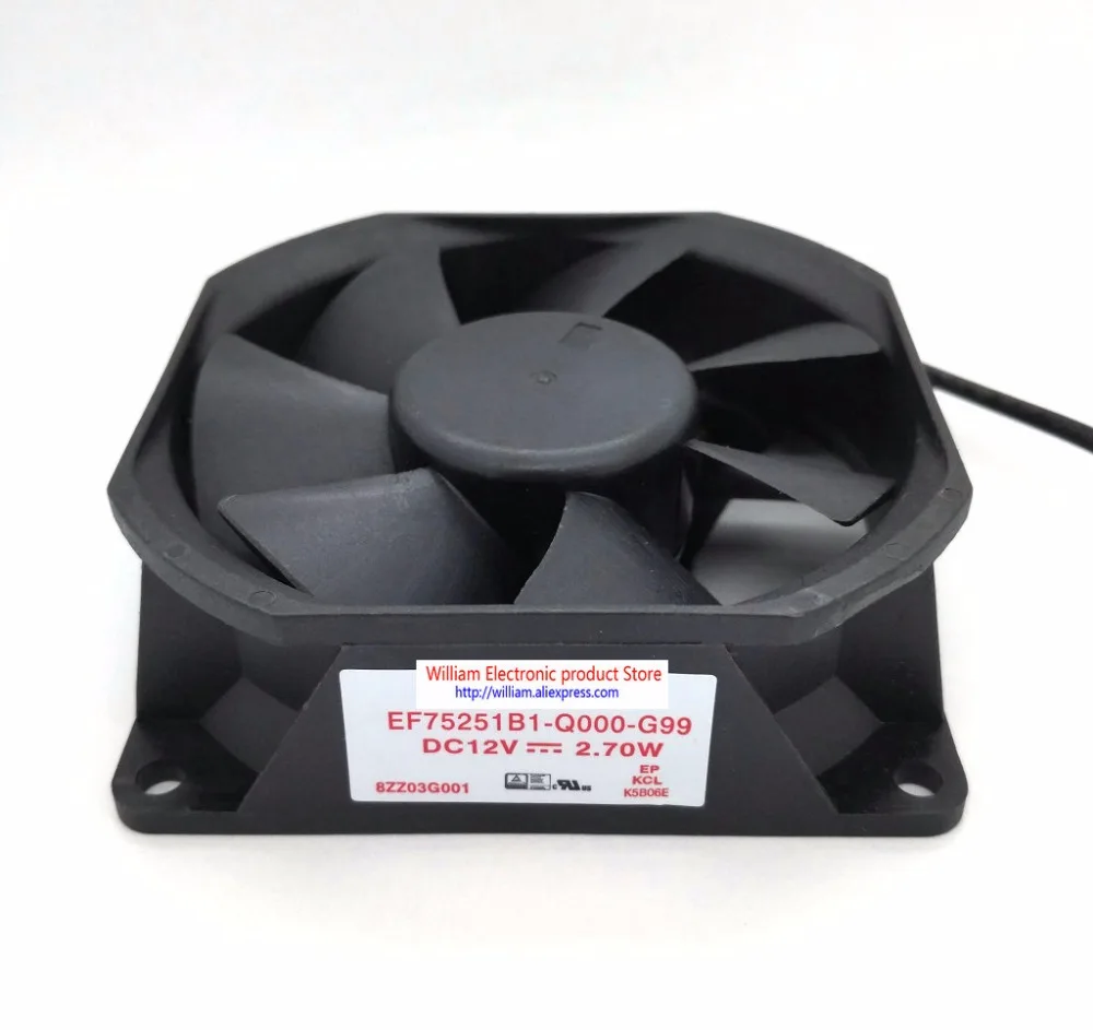 

New Original EF75251B1-Q000-G99 12V 2.70W 75*75*25MM for Projector Cooling Fan