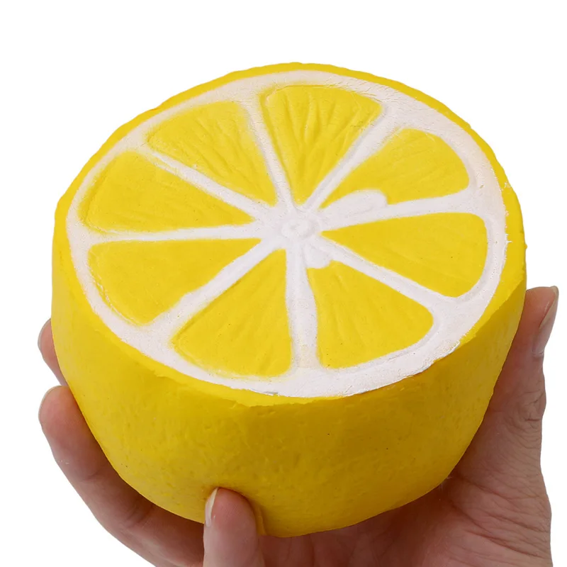 Jumbo Simulation Fruit Half Lemon Squishy Slow Rising Scented Soft Bread Cake Squeeze Kids Grownups Stress Relief Toy 10*10 CM