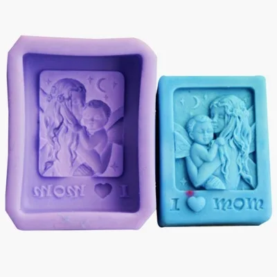 Mother Holding Here Baby Love Mom Craft Art Silicone Soap Mold Craft Molds DIY K262