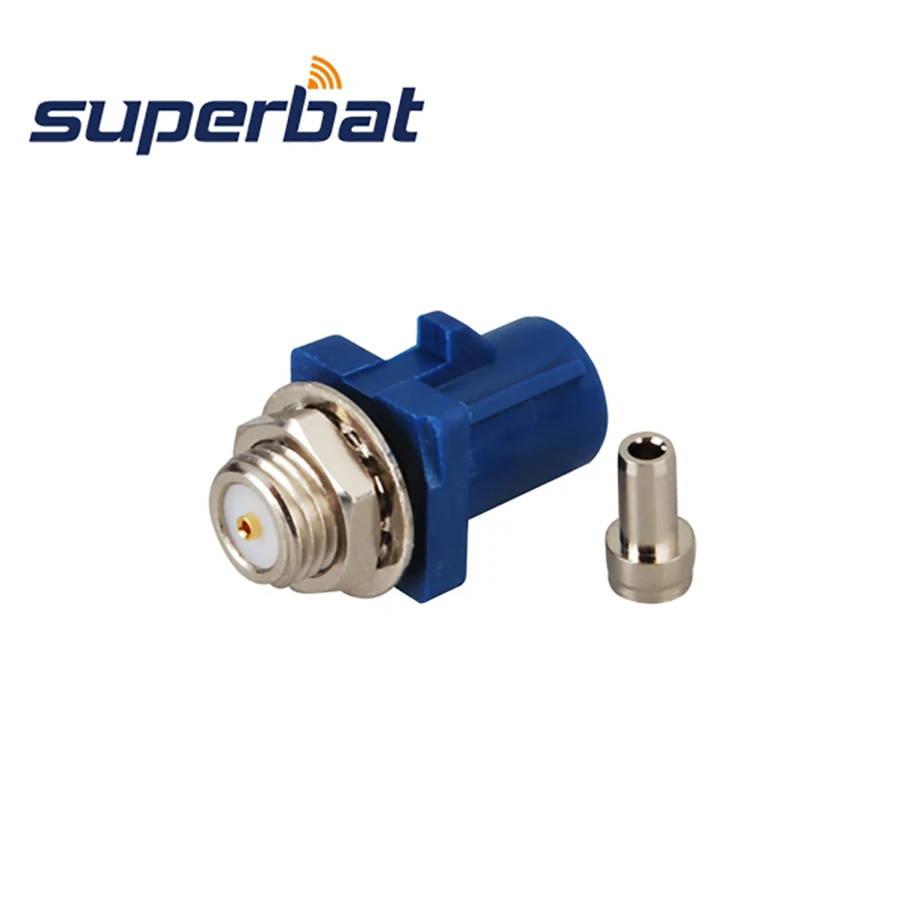 Superbat 10 Stuks Fakra C Blauw Soldeer Schot Mannelijke Rf Connector Voor Gps Telematica Of Navigatie