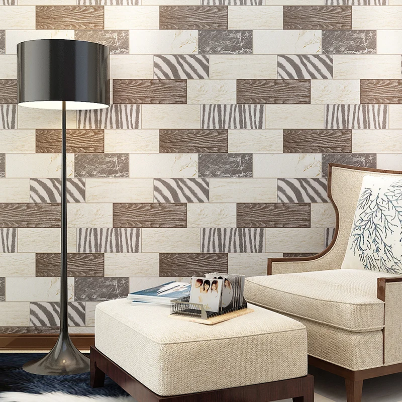 

beibehang Mediterranean wooden vertical stripes Striped Wallpaper roll papel de parede 3D Photo Mural Wall paper for Living room
