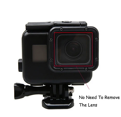 45M Underwater Waterproof Case Diving Housing + Touch Back Door Mount Black Color for GoPro Hero 5 6 7 Black Go Pro Accessories