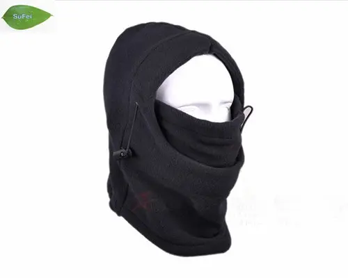 TH01 Black Warm Full Face Cover Winter Ski Mask Beanie Hat Scarf, Fishing Hat