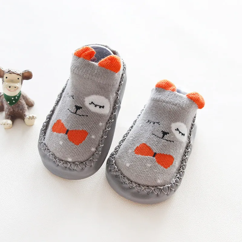 Newborn Baby Socks With Rubber Soles Infant Baby Girls Boys Autumn Winter Children Floor Socks Shoes Anti Slip Soft Sole Sock