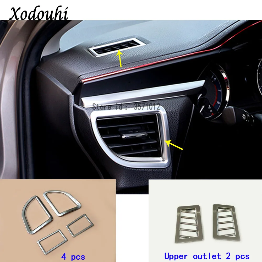 For Toyota Corolla Altis 2014 2015 2016 2017-2019 Car Garnish Cover Trim ABS Matte Front Condition Air Conditioning Outlet Vent