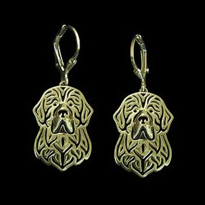 Women's Metal Earrings Female Jewelry Newfoundland Dog Earrings