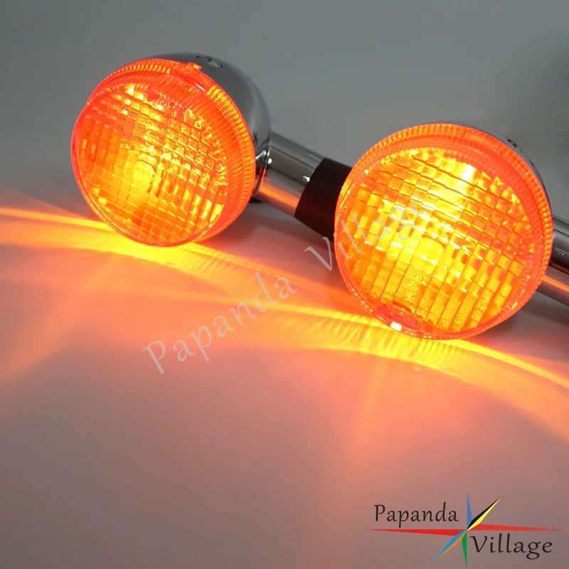 Papanda Motorbike Chrome Rear Turn Signal Indicator Lamp Amber Light For Honda Shadow 400 750 VT750 2004-2007 E13 Approved Lamp