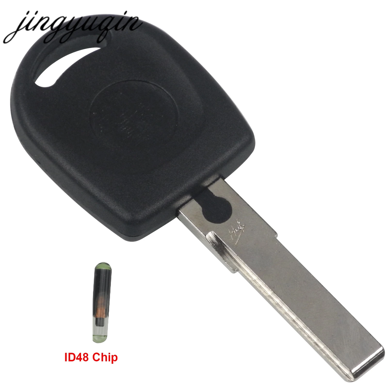 jingyuqin Cut/Uncut Hu66 Blade Transponder Key Case With ID48 chip For VW Polo Golf for SEAT Ibiza Leon SKODA Octavia Chip shell