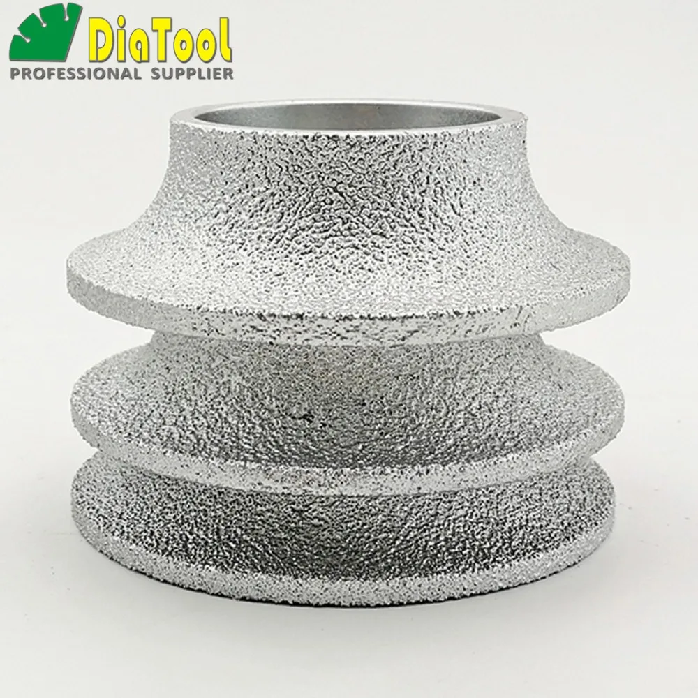 75mmx10MM Vacuum Brazed Diamond  grinding wheel Demi-bullnose edge profile