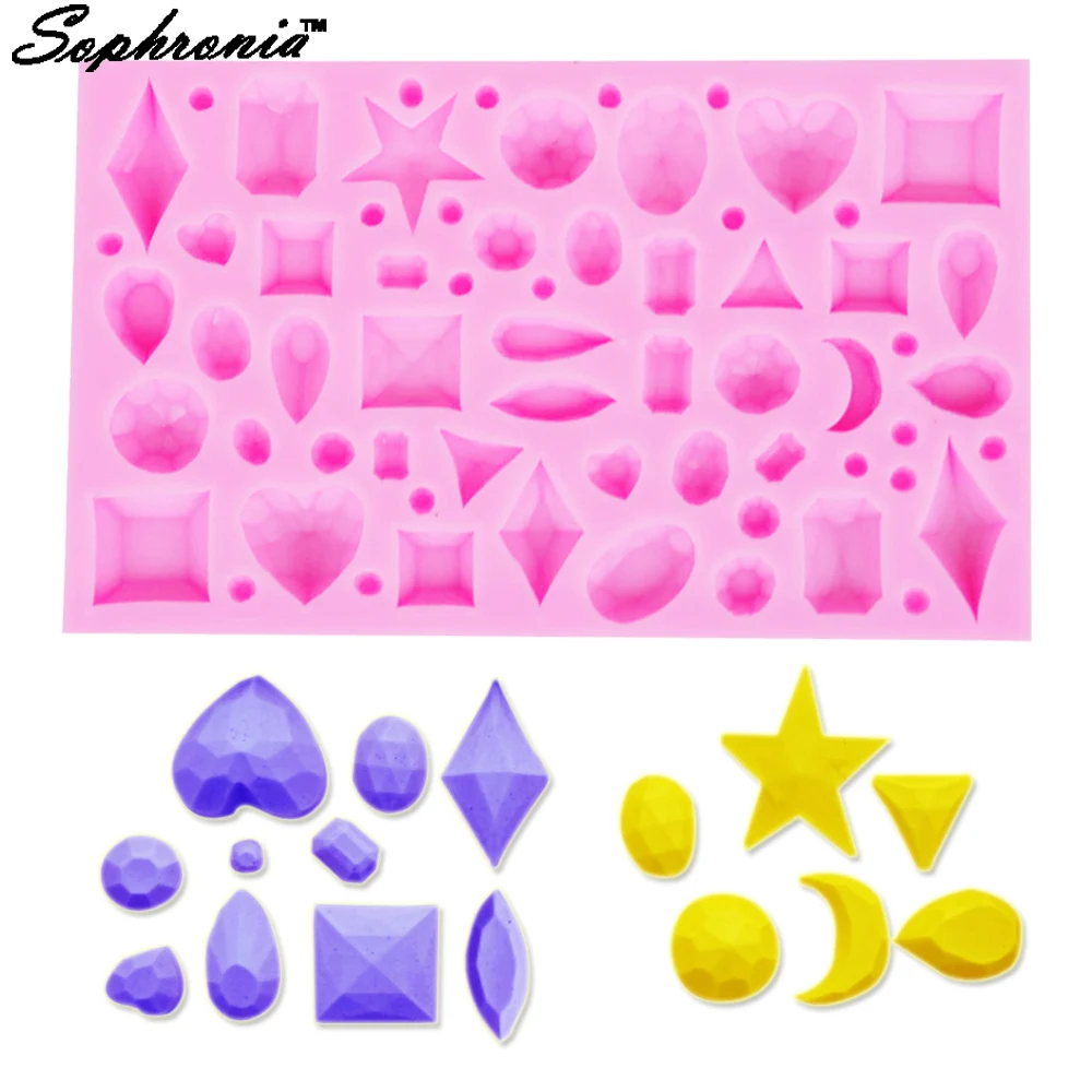 

10PCS/SET M244 Gem Mini Collection Silicone Mold Handmade Mold, Fondant Cake Decoration Sugar Craft Tools Baking Tools mold