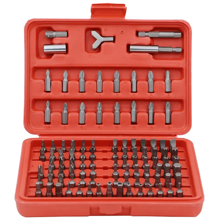 

New 100pcs Security Bits Set Torx Star Tamper Screws Hex Key Phillips Slotted Tri Wing Hex Tamper Proof Bit Locksmith Car Repair