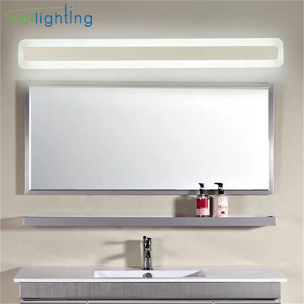 

110/240V L40cm 50cm 60cm 70cm Modern Art Decor Acrylic Bathroom Mirror Light Long Vanity Make up Wall Lamp Milky Toilet Lighting