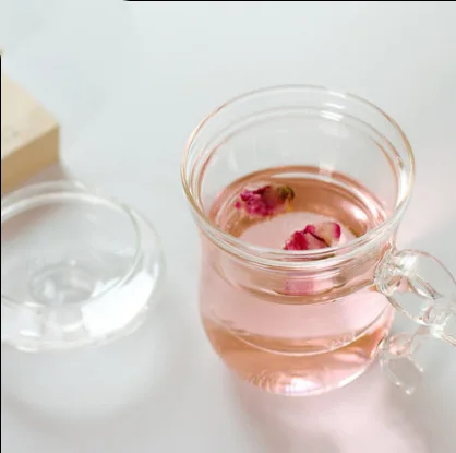 Taza de vidrio resistente al calor, tetera con filtro de tapa/colador, café, vajilla de oficina en casa, pu'er/Dahongpao/oolong de leche/Cha de té blanco