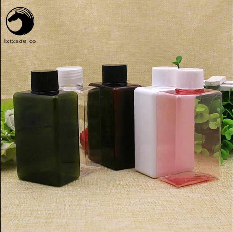 30 PCS 150 ml Empty Square Bottle For Cosmetic Shampoo Water New Style Recoverable Packaging Containers