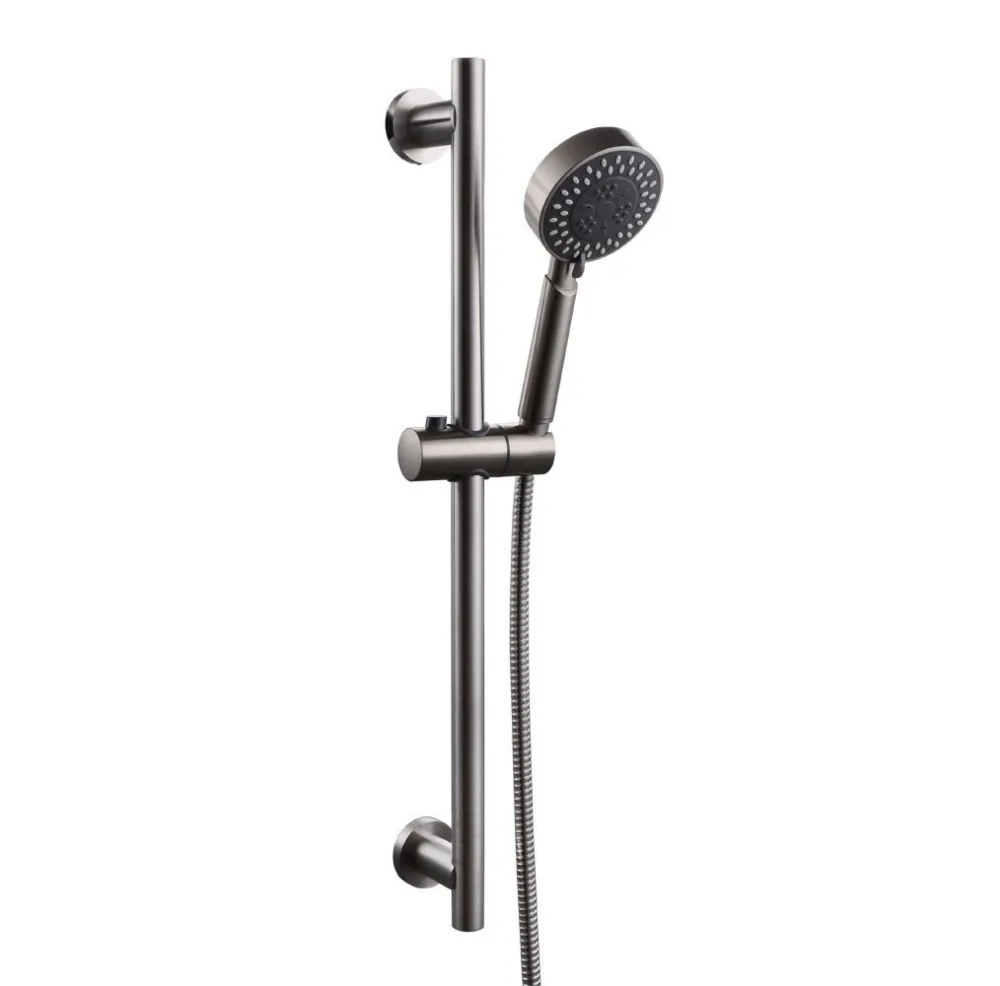 

Bathroom three Function Handheld Shower Head with Brushed SUS 304 Stainless Steel Adjustable Slide Bar-3254