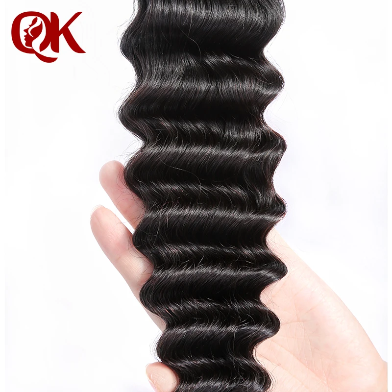 Rambut QueenKing Rambut Remy Gelombang Dalam Brasil Warna Alami 100% Bundel Rambut Manusia 12-26 Inci Gratis Pengiriman