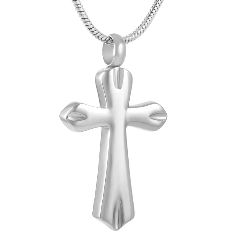 

IJD9154 Classic stainless steel Cross Prayer necklace memorial ash keepsake holder cremation urn pendant