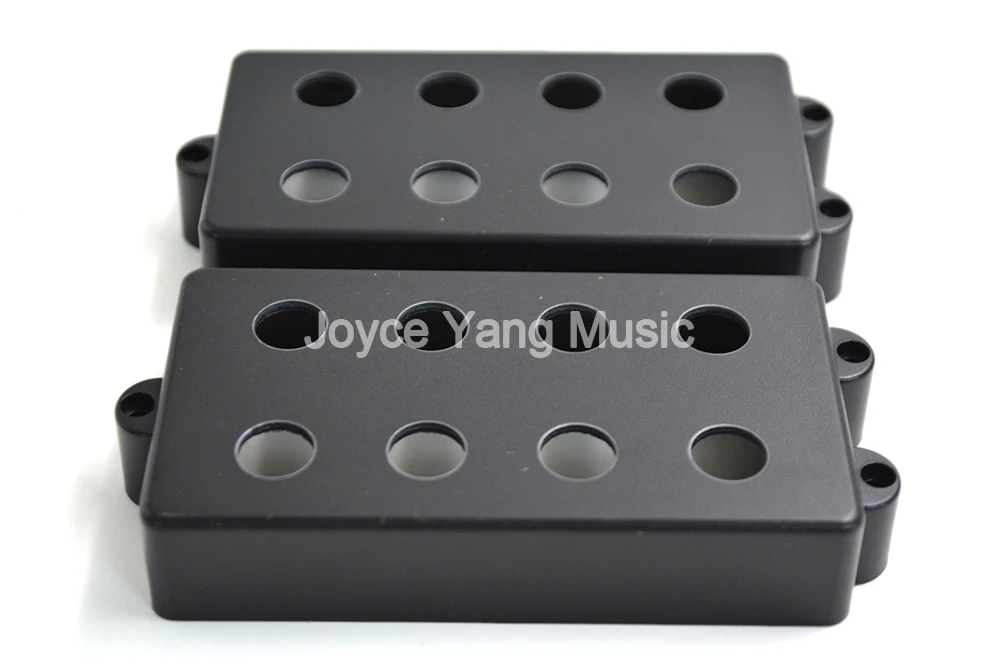 Niko 1 Set of 2pcs Electric Bass Humbucker Pickup Covers 8/10/12 Holes Matte Black For Bass Guitar