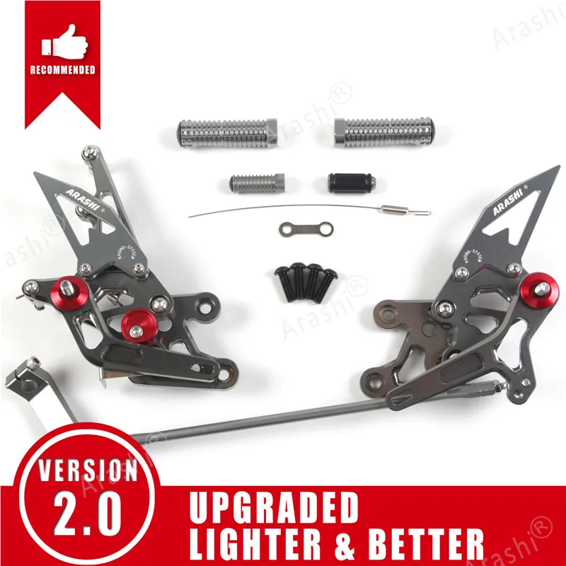 Arashi 1 Set Voor YAMAHA FZ8 2010 2011 2012 2013 Geen ABS CNC Verstelbare Voetsteun Voetsteunen Rider Achteren Geplaatste Achter Set Peg FZ 8 800 FZ1