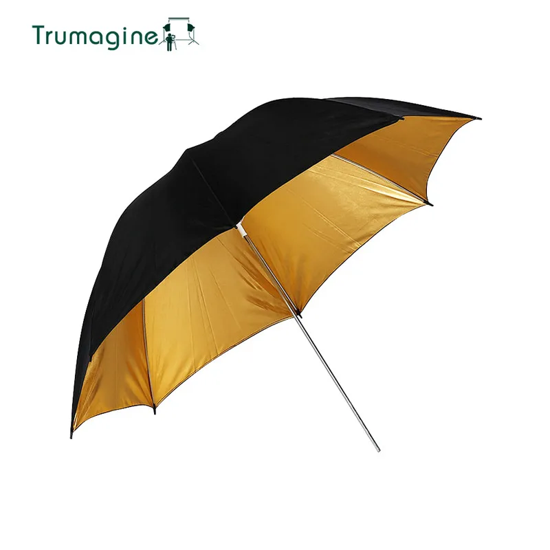 

TRUMAGINE Durable Camera 33" 83CM Durable Camera Photo Studio Flash Soft Umbrella Photography Lighting Accessories Black Golden