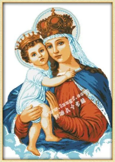 

Needlework,DIY Cross stitch,Sets For Embroidery kits,Jesus love of mon and baby scenic Pattern Cross-Stitch painting home decor