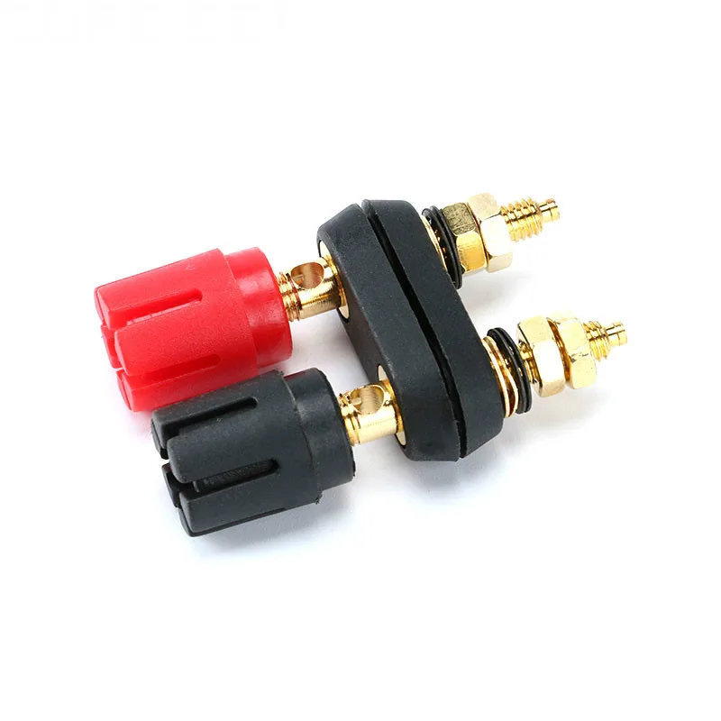 1Pcs Banana plugs Terminals Red Black Connector Amplifier Terminal Binding Post Banana Speaker Plug Jack