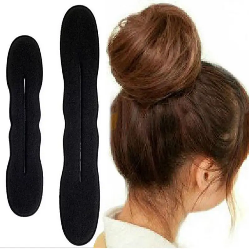 2 Pc (One Big another is Smal) Hair Styling Magic Sponge Clip Foam Bun Curler Hairstyle Twist Maker Tool Hot Sale spda1a96