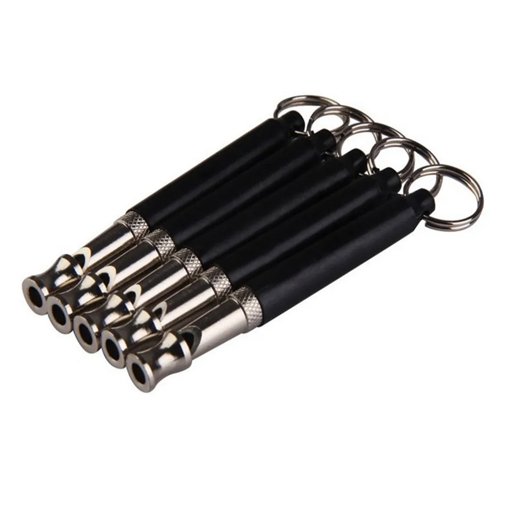 New 1pcs Black Two-tone Ultrasonic Flute Dog Whistles for Training Sound Whistle Obedience Pet Puppy Dog Whistle