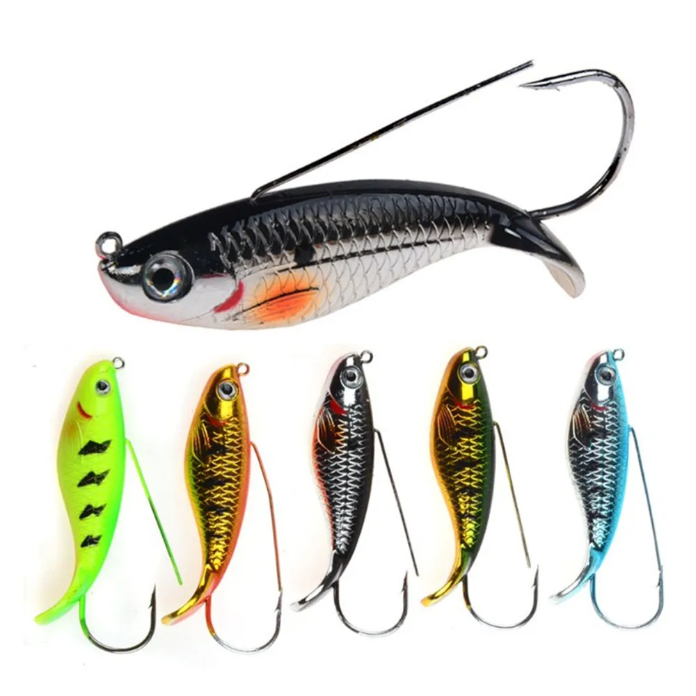 1 Pcs 8.5cm 21.2g Anti Grass Fishing Lure Sinking Lead Fishing Wobbler Artificial Hard Bait Single Hook Laser Body Carp Fishing