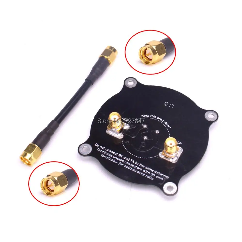 NEW 5.8GHz Triple Feed Patch Antenna SMA / RP SMA Directional Circularly Polarized Antenna for FPV Fatshark Goggles RC Drone