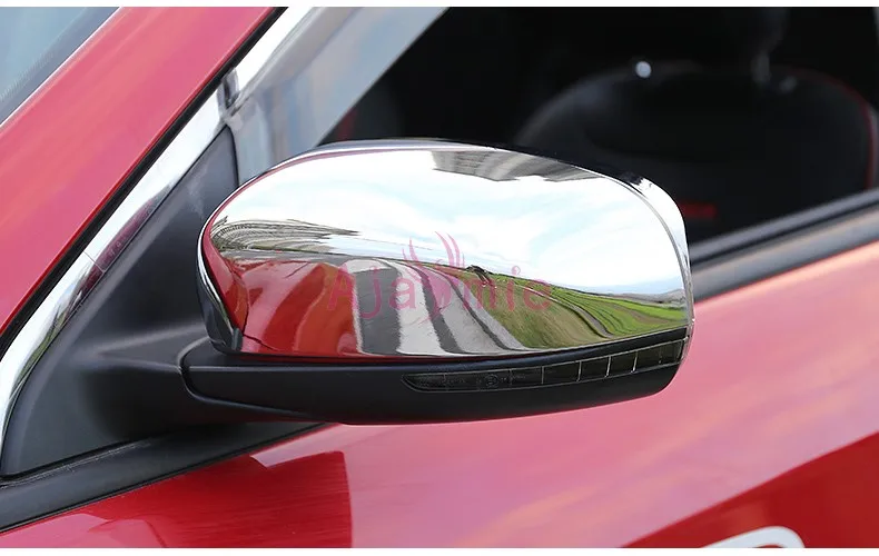 

Door Mirror Overlay Cover Trims 2014 2015 2016 2017 Highlight Silver Color ABS Chrome Car Styling For Jeep Cherokee Accessories