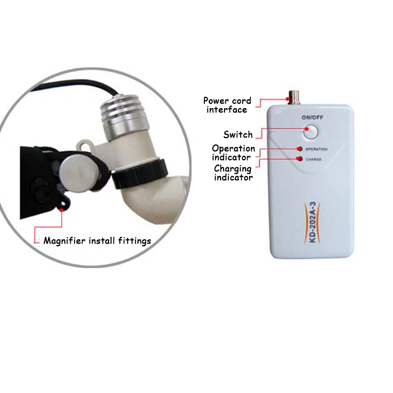 Y tế Phẫu Thuật Đèn Pha LED Nha Khoa Đèn Pha với Ánh Sáng Năng Lượng Cao Bóng Đèn Đầu 110 V/220 V KD-202A-3