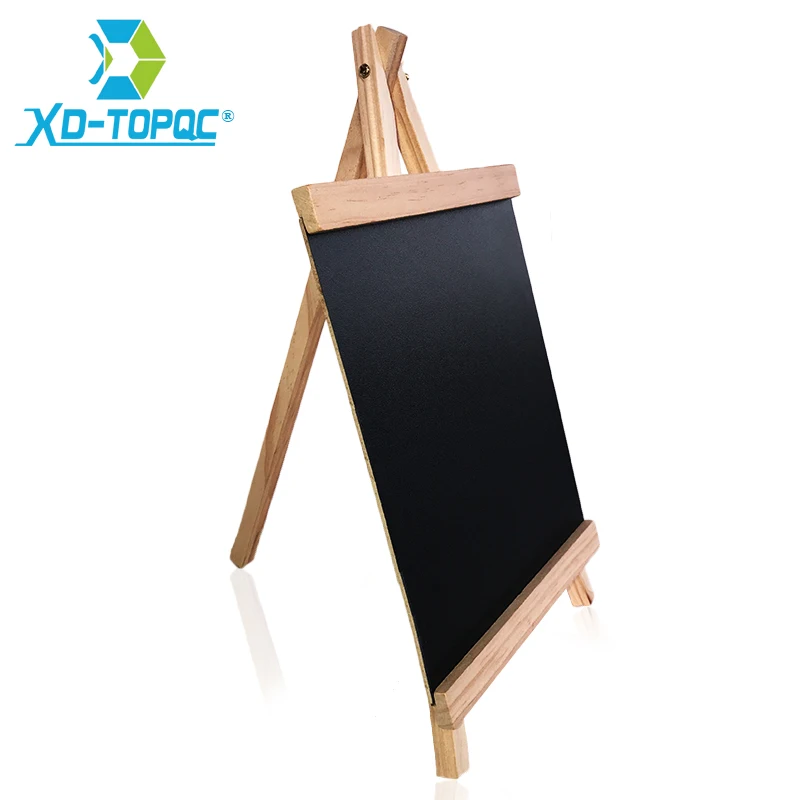 XINDI 16*29cm Desktop Message Blackboard Pine Wood Easel Chalkboard Kids Wooden Memo Black Board Collapsible Writing Boards BB71