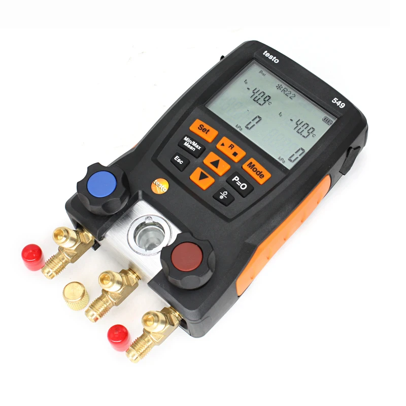 Testo 549 Digital Manifold Gauge Set For Digital VAC HSystem Tester Kit Meter Manometer Air conditioning refrigeration manometer