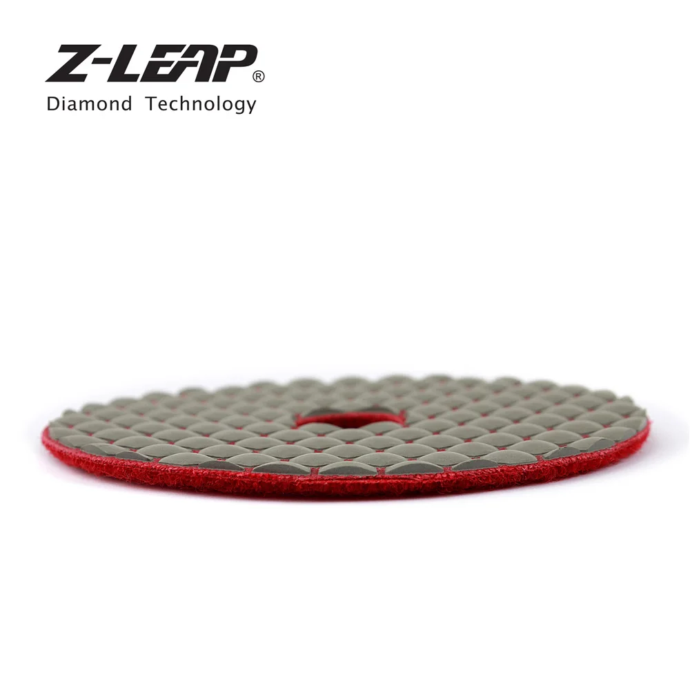 Z-LEAP 7 stks/set 4 inch Diamant Droog Polijsten Pads Flexibele Resin Bond Diamond Schuurschijf Voor Graniet Marmer Polijsten Wiel