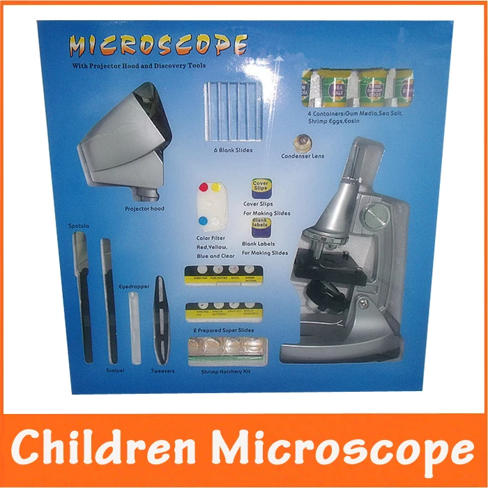 

10x-20x Zoom Eyepiece LED Illuminated Educational Children Student Toy Biological Microscope with Projector & Prepared Specimen