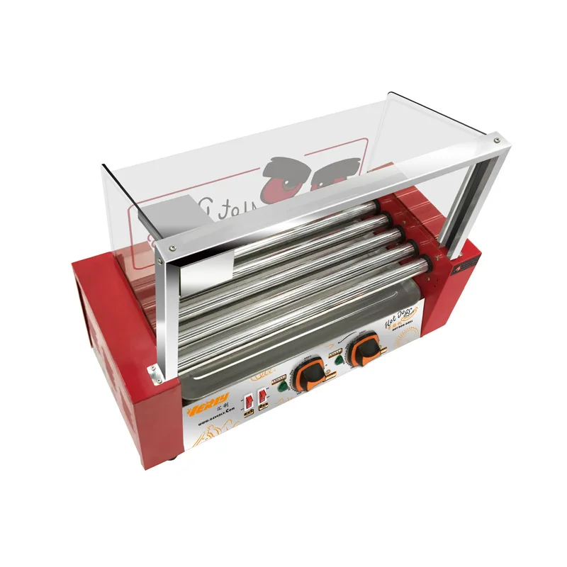 5 7 9 11 أنبوب آلة خبز السجق هوت دوج خبز آلة تسخين السجق آلة الكلب الأسطوانة