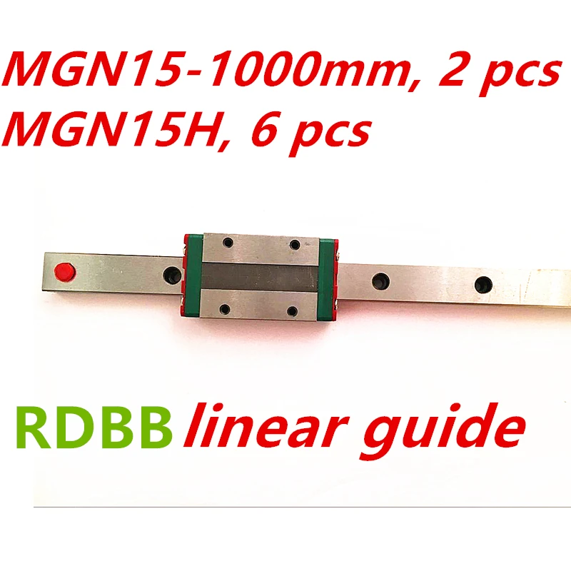 

Free shipping 15mm Linear Guide MGN15 1000mm linear rail way + MGN15H Long linear carriage for CNC X Y Z Axis