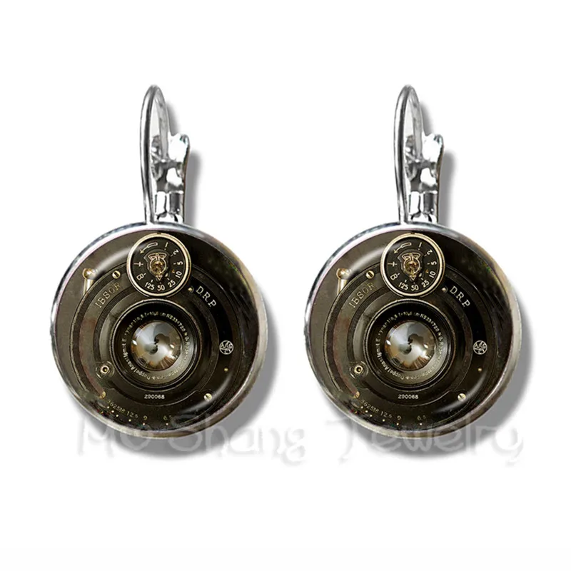 Dslr Lenses Art Picture Earrings Keep That Moment Forever Camera Lens Silver Plated Stud Earrings For Women Best Gift