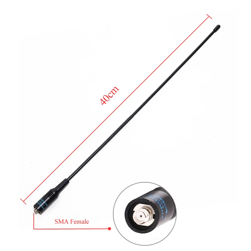 Baofeng-antena de doble banda para walkie-talkie, Radio de 2 vías, VHF/UHF, 771/144 MHz, para Baofeng SMA-F, UV-5R, UV-82 Pro, UV-13