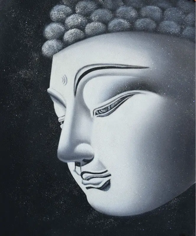 

Hand Painted High Quality Canvas Painting Sand at the Bottom of Figure of Buddha Oil Painting Wall Pictures for Home Decoration
