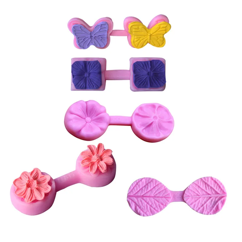 Flower Butterfly Sugarcraft Embossed Fondant Cake Decorating Tools Clay Candy Jelly Chocolate Gumpaste Silicone Molds