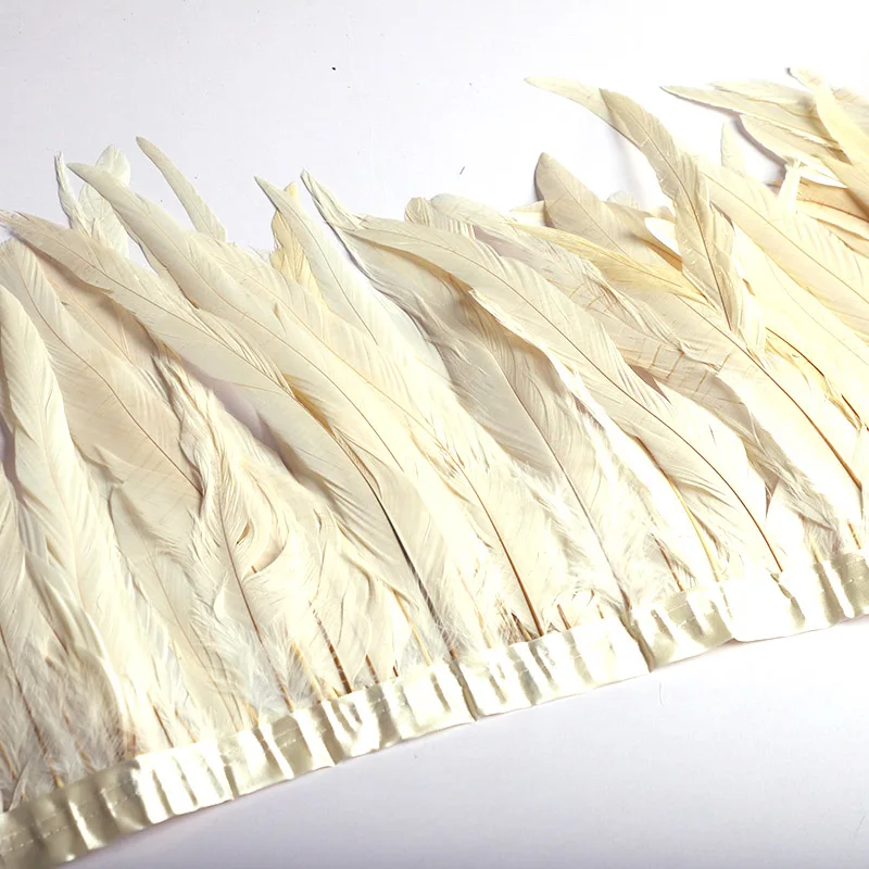 

Beatiful 20Yards Cock tail feathers Trim Fringe 30-35cm/12-14inch Width Apparel Decorative Craft Feather Trim Feather Ribbon DIY