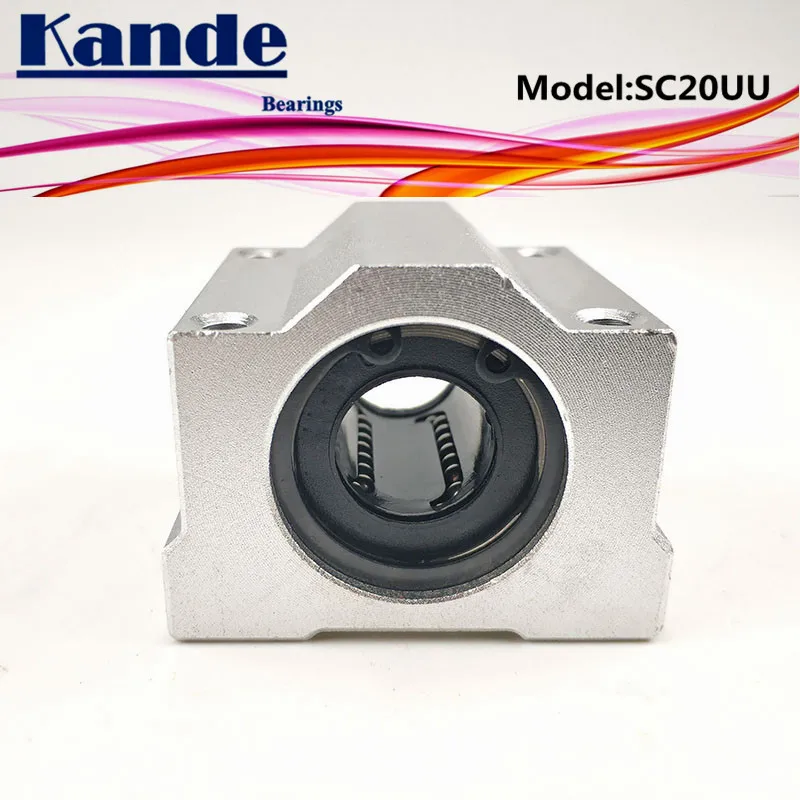 

Kande Bearings 2pcs SC20UU SC20 UU Linear motion Ball Bearing Slide block bushing for 20mm SC20 SC