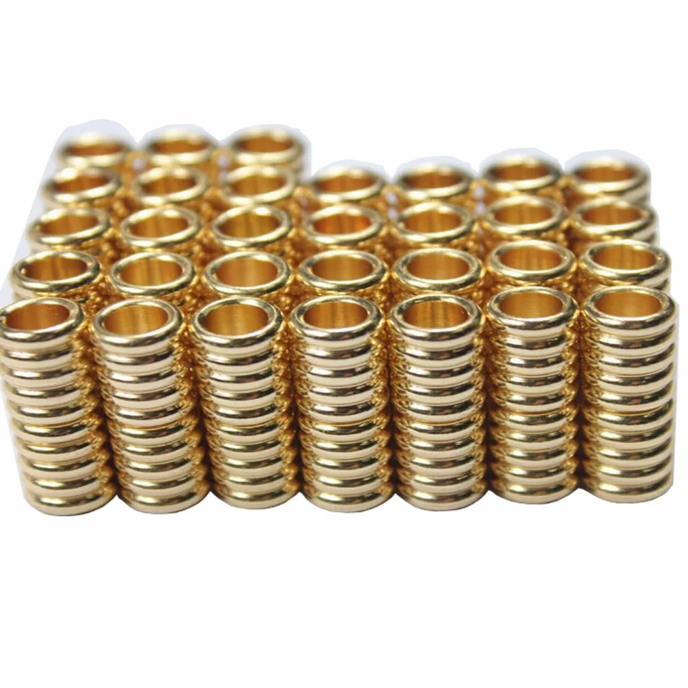 Aaazee 3 Sets 5mm Silver Gold Plated Magnetic Clasp Cylinder Shape Ring Circles, 20mm Long