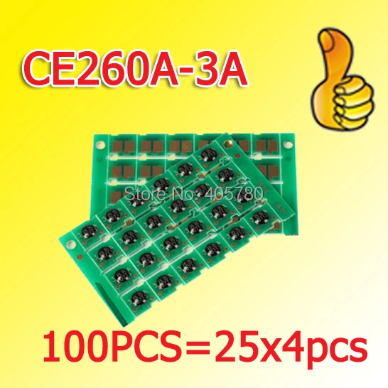 

Чип, совместимый с hp 4020 4025 4525 ++, 100 шт. = 25x4 шт., CE260A/CE261A/CE262A/CE263A